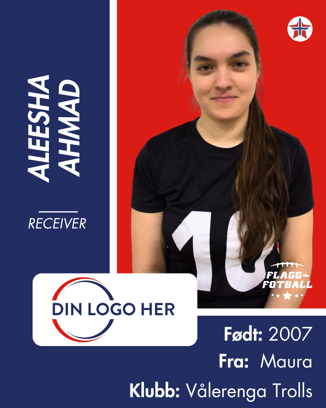 Kvinnelandslag Flaggfotball Sponsor: Nivå 4