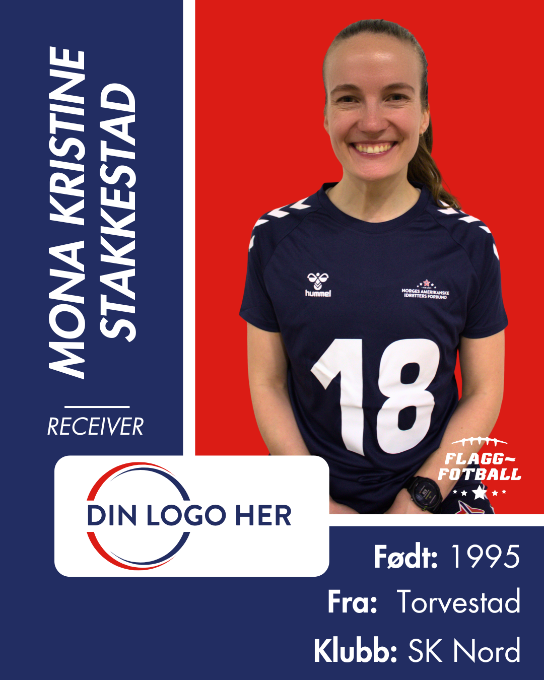 Kvinnelandslag Flaggfotball Sponsor: Nivå 4