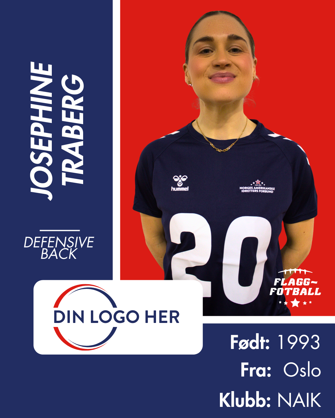 Kvinnelandslag Flaggfotball Sponsor: Nivå 4