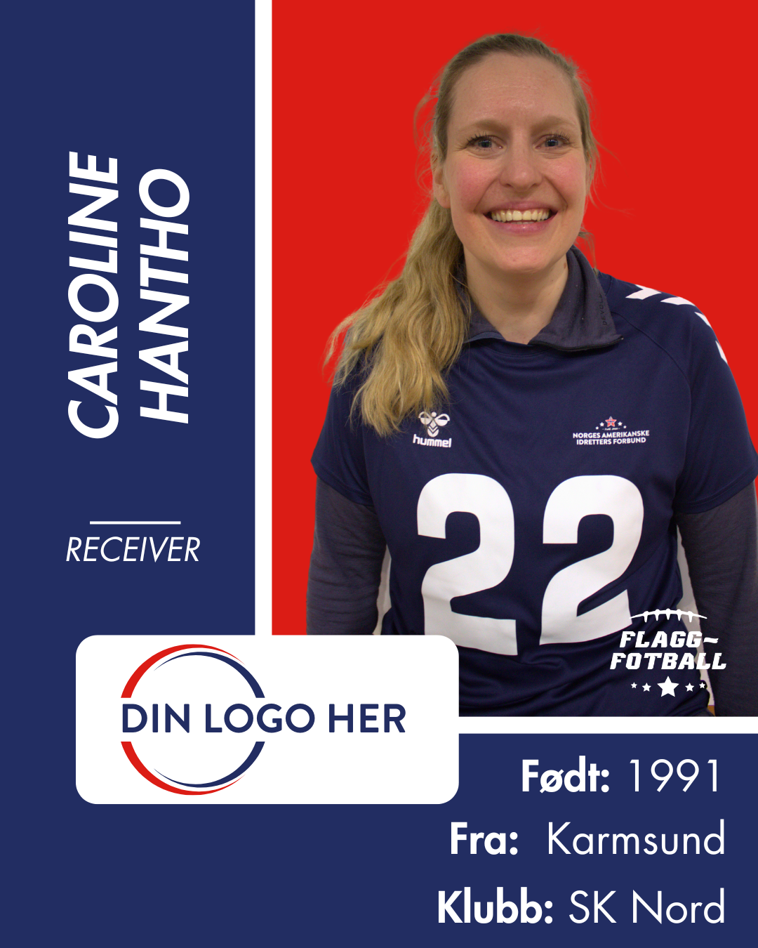 Kvinnelandslag Flaggfotball Sponsor: Nivå 4