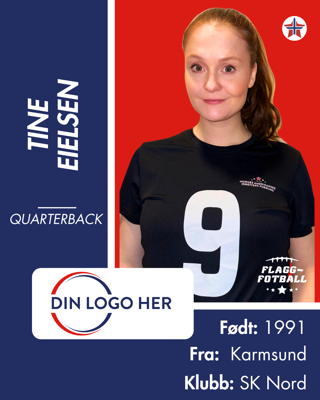 Kvinnelandslag Flaggfotball Sponsor: Nivå 4