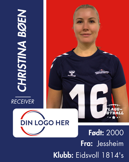 Kvinnelandslag Flaggfotball Sponsor: Nivå 4