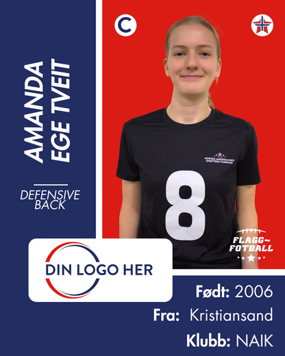 Kvinnelandslag Flaggfotball Sponsor: Nivå 4